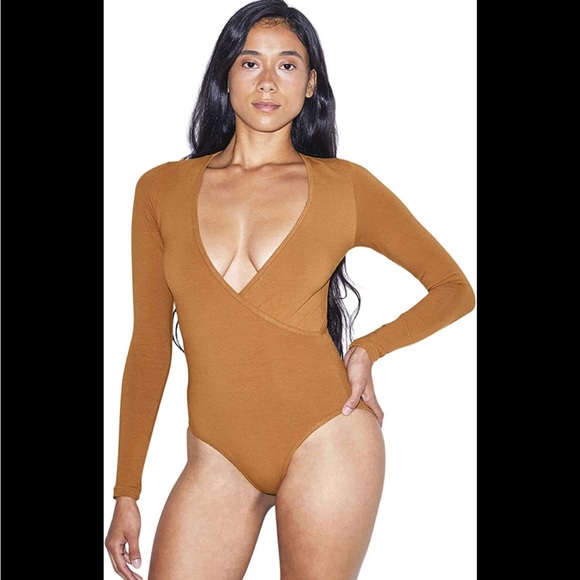 American apparel v neck body suit - Picture 2 of 4